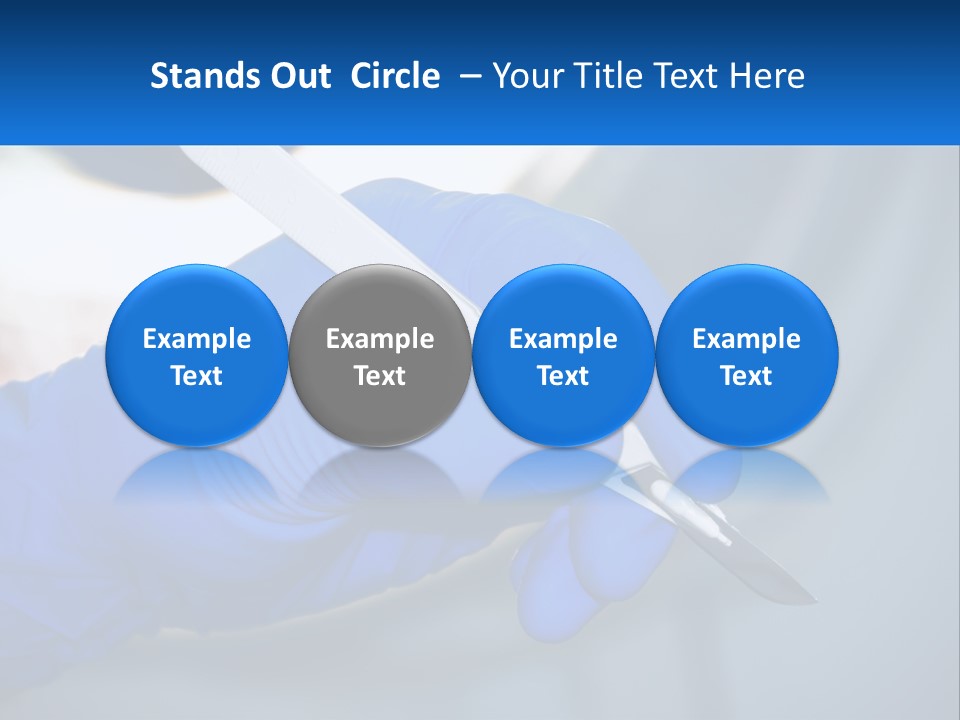 A Person In Blue Gloves Holding A Piece Of Plastic PowerPoint Template