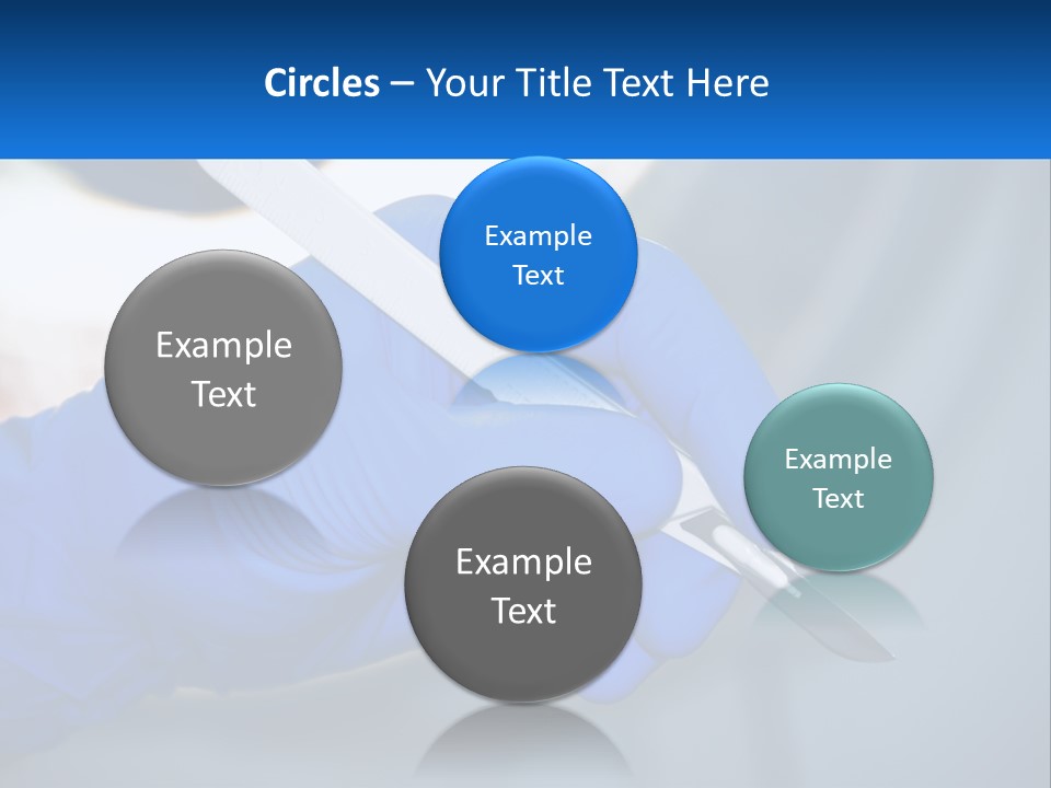 A Person In Blue Gloves Holding A Piece Of Plastic PowerPoint Template