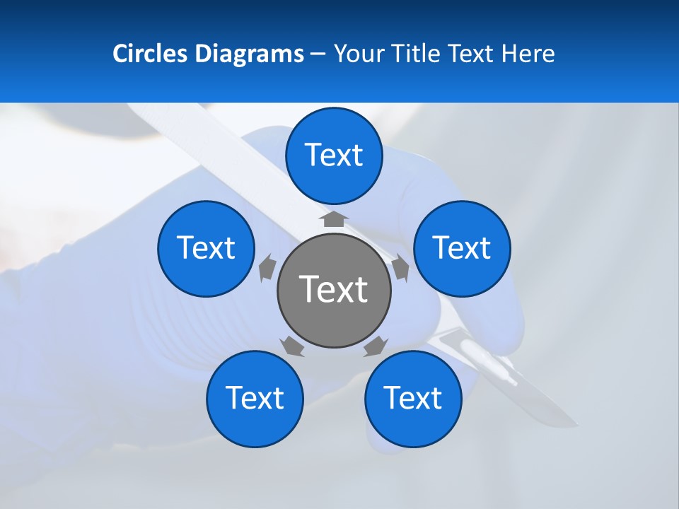 A Person In Blue Gloves Holding A Piece Of Plastic PowerPoint Template