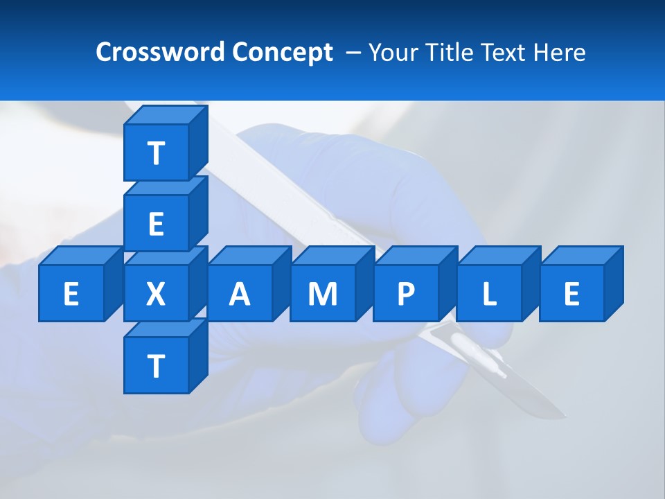 A Person In Blue Gloves Holding A Piece Of Plastic PowerPoint Template