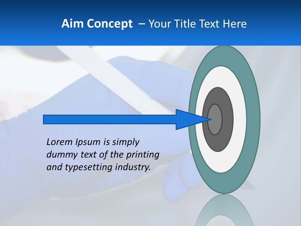 A Person In Blue Gloves Holding A Piece Of Plastic PowerPoint Template