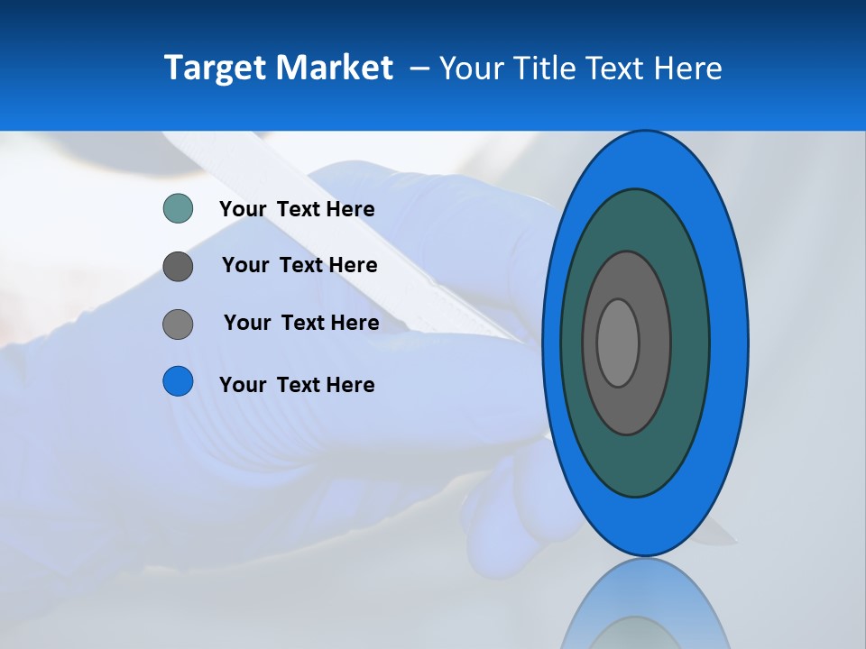 A Person In Blue Gloves Holding A Piece Of Plastic PowerPoint Template