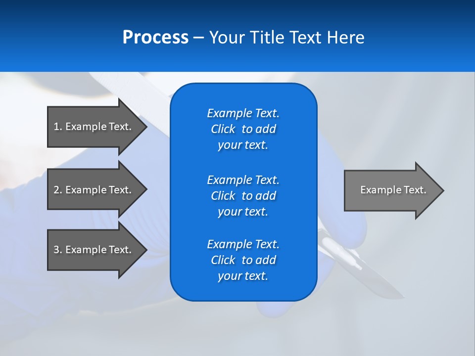 A Person In Blue Gloves Holding A Piece Of Plastic PowerPoint Template