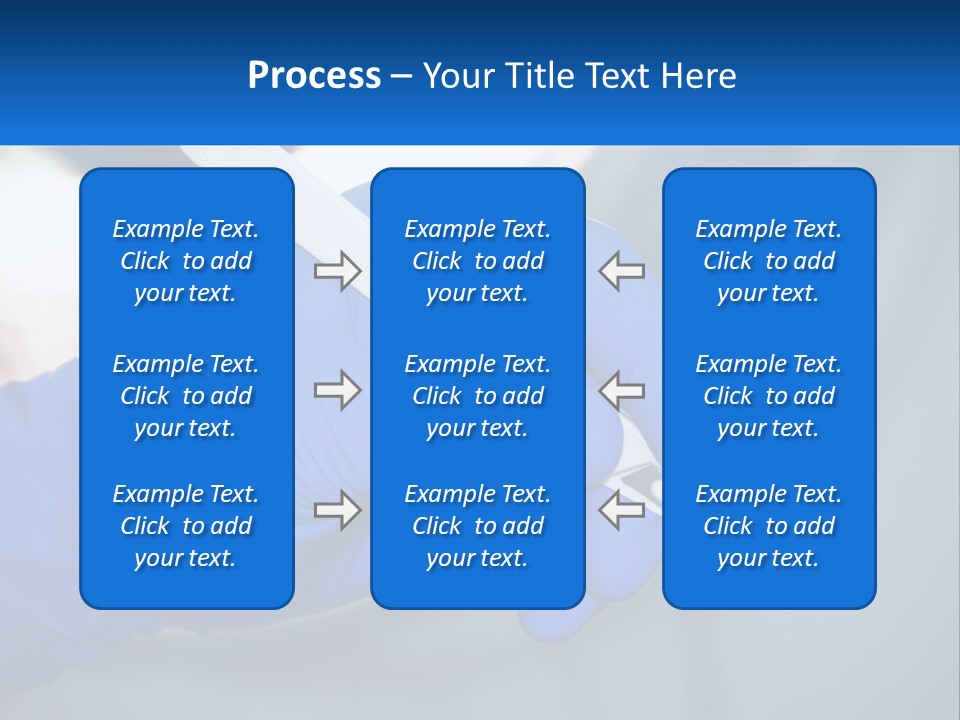 A Person In Blue Gloves Holding A Piece Of Plastic PowerPoint Template