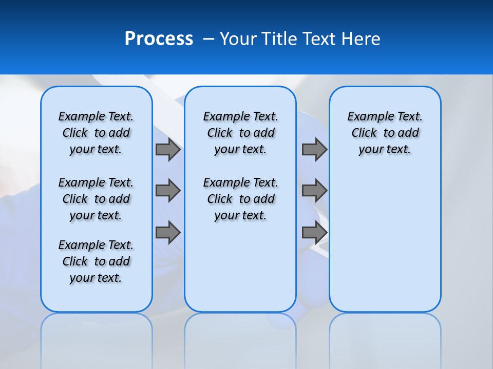 A Person In Blue Gloves Holding A Piece Of Plastic PowerPoint Template