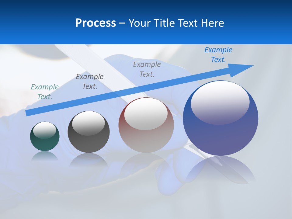 A Person In Blue Gloves Holding A Piece Of Plastic PowerPoint Template