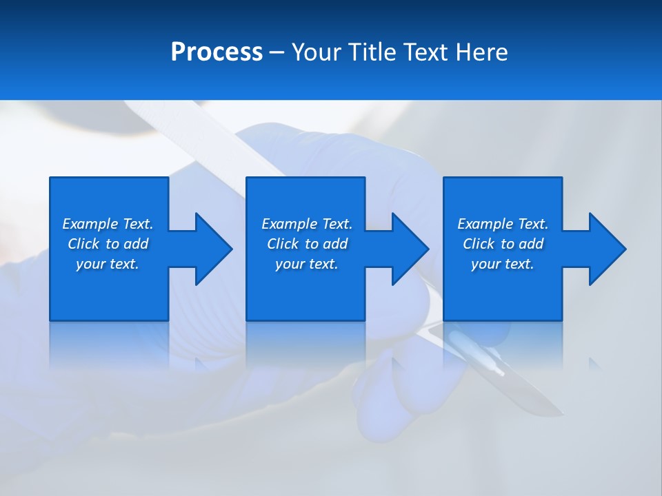 A Person In Blue Gloves Holding A Piece Of Plastic PowerPoint Template