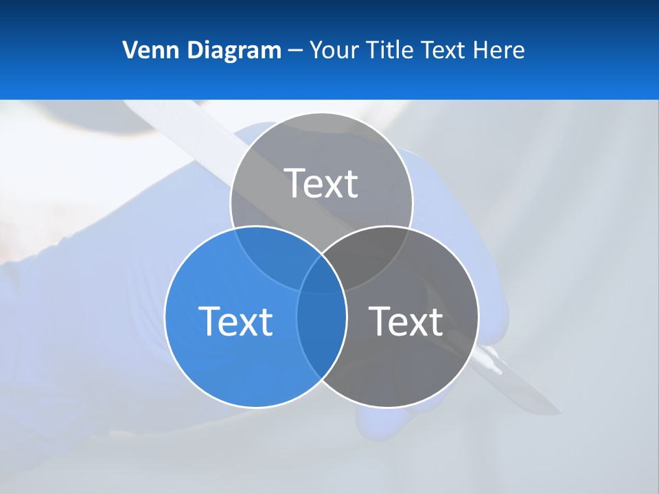 A Person In Blue Gloves Holding A Piece Of Plastic PowerPoint Template