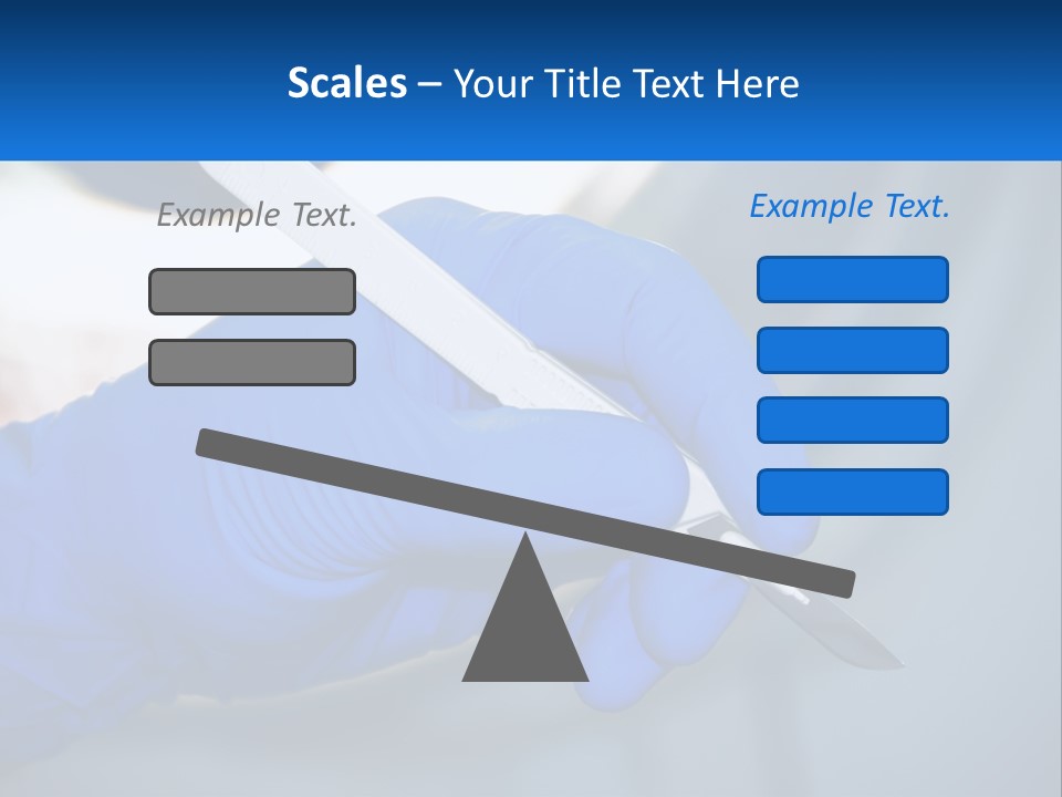 A Person In Blue Gloves Holding A Piece Of Plastic PowerPoint Template