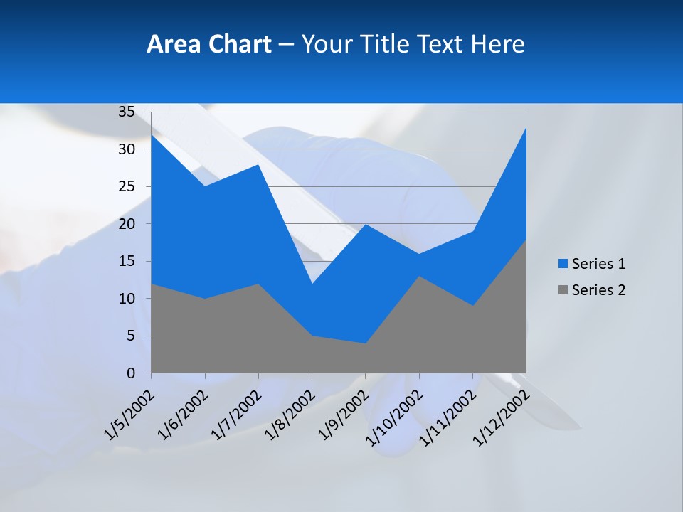 A Person In Blue Gloves Holding A Piece Of Plastic PowerPoint Template