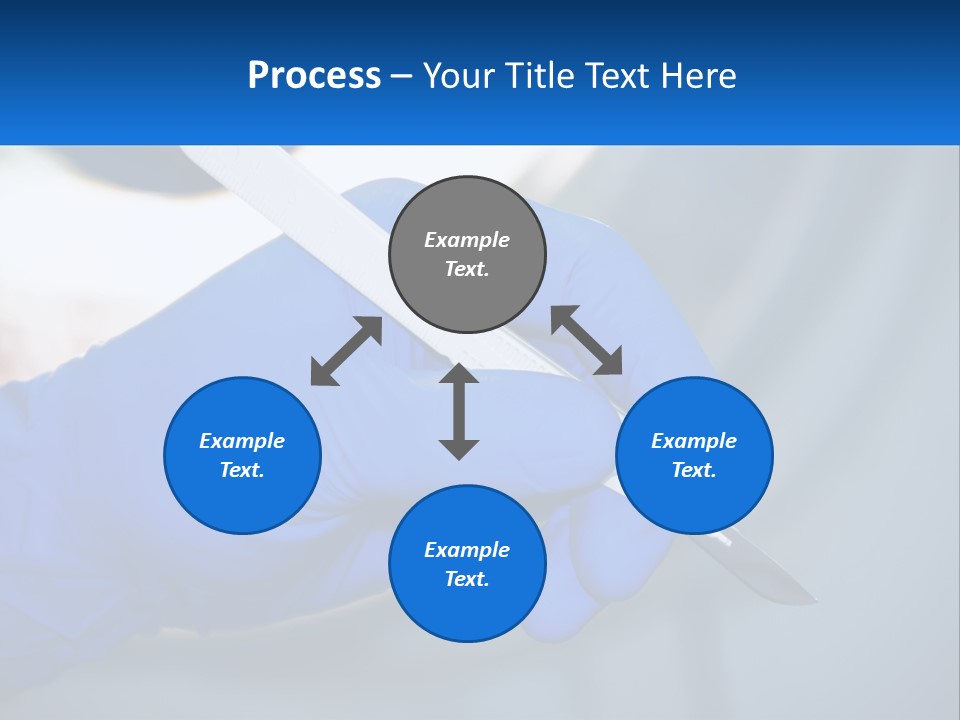 A Person In Blue Gloves Holding A Piece Of Plastic PowerPoint Template