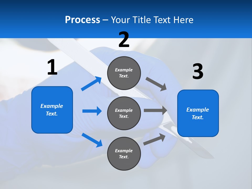 A Person In Blue Gloves Holding A Piece Of Plastic PowerPoint Template