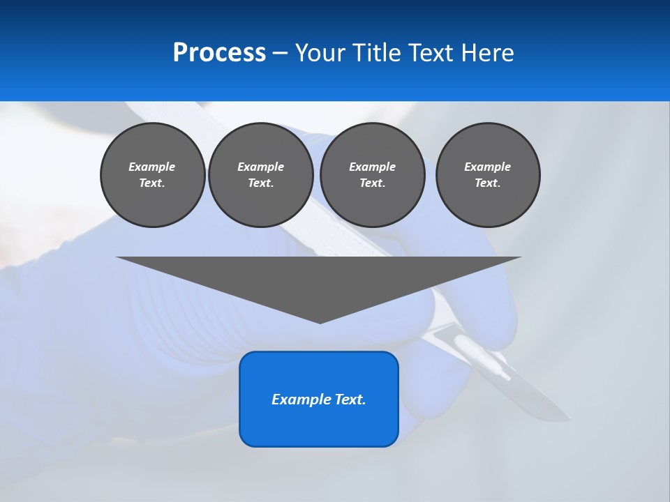 A Person In Blue Gloves Holding A Piece Of Plastic PowerPoint Template