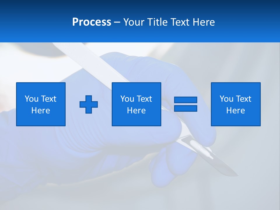 A Person In Blue Gloves Holding A Piece Of Plastic PowerPoint Template