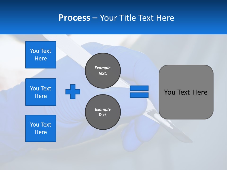 A Person In Blue Gloves Holding A Piece Of Plastic PowerPoint Template