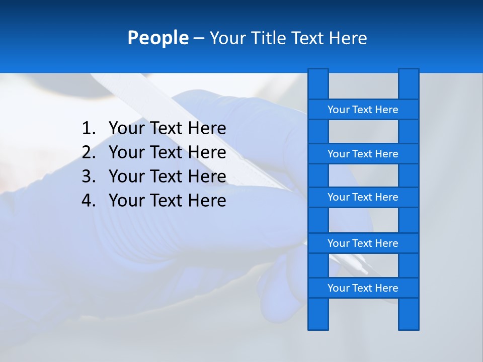 A Person In Blue Gloves Holding A Piece Of Plastic PowerPoint Template