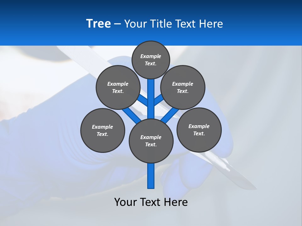 A Person In Blue Gloves Holding A Piece Of Plastic PowerPoint Template