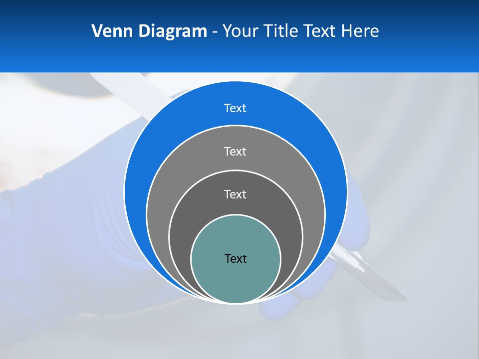 A Person In Blue Gloves Holding A Piece Of Plastic PowerPoint Template