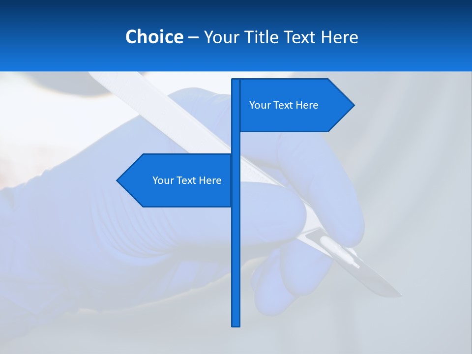 A Person In Blue Gloves Holding A Piece Of Plastic PowerPoint Template