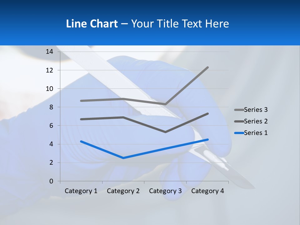 A Person In Blue Gloves Holding A Piece Of Plastic PowerPoint Template