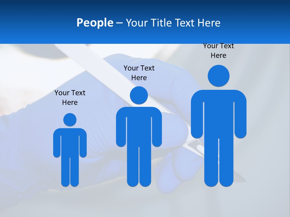 A Person In Blue Gloves Holding A Piece Of Plastic PowerPoint Template