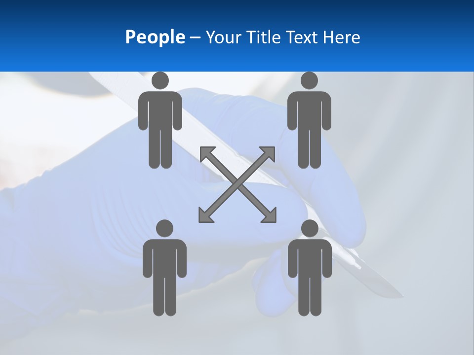 A Person In Blue Gloves Holding A Piece Of Plastic PowerPoint Template