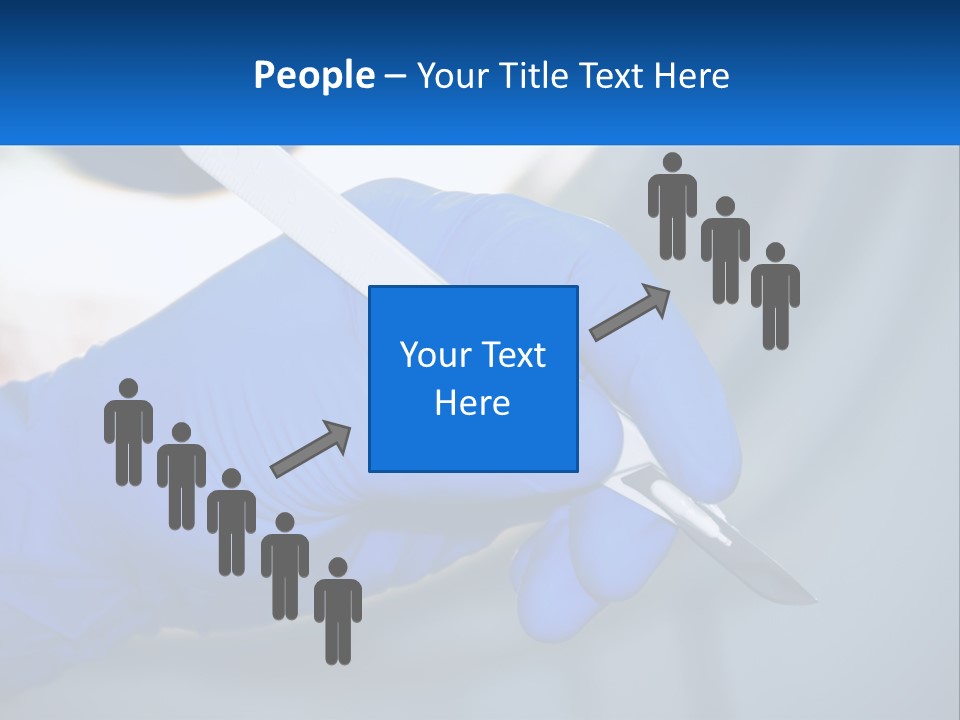 A Person In Blue Gloves Holding A Piece Of Plastic PowerPoint Template