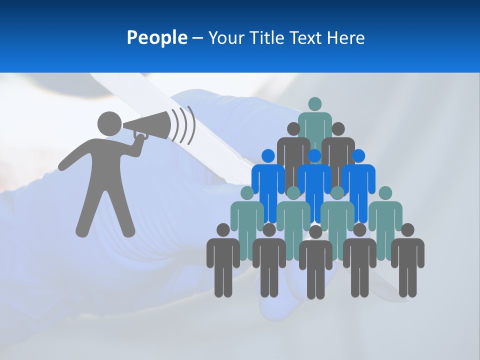 A Person In Blue Gloves Holding A Piece Of Plastic PowerPoint Template