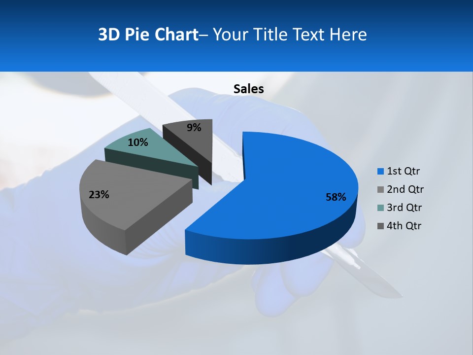 A Person In Blue Gloves Holding A Piece Of Plastic PowerPoint Template
