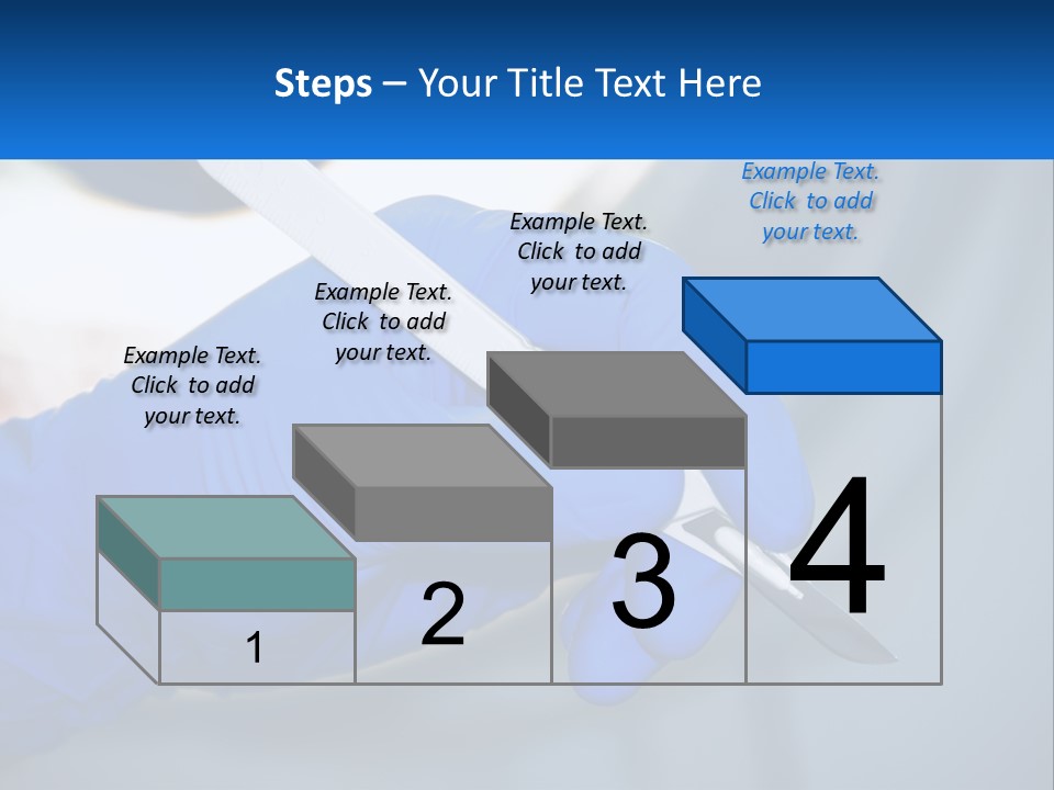 A Person In Blue Gloves Holding A Piece Of Plastic PowerPoint Template