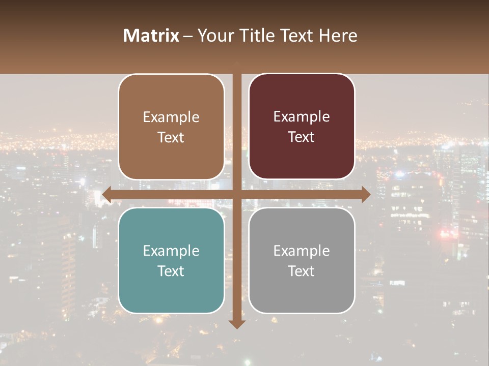 City Life Center Aerial View PowerPoint Template