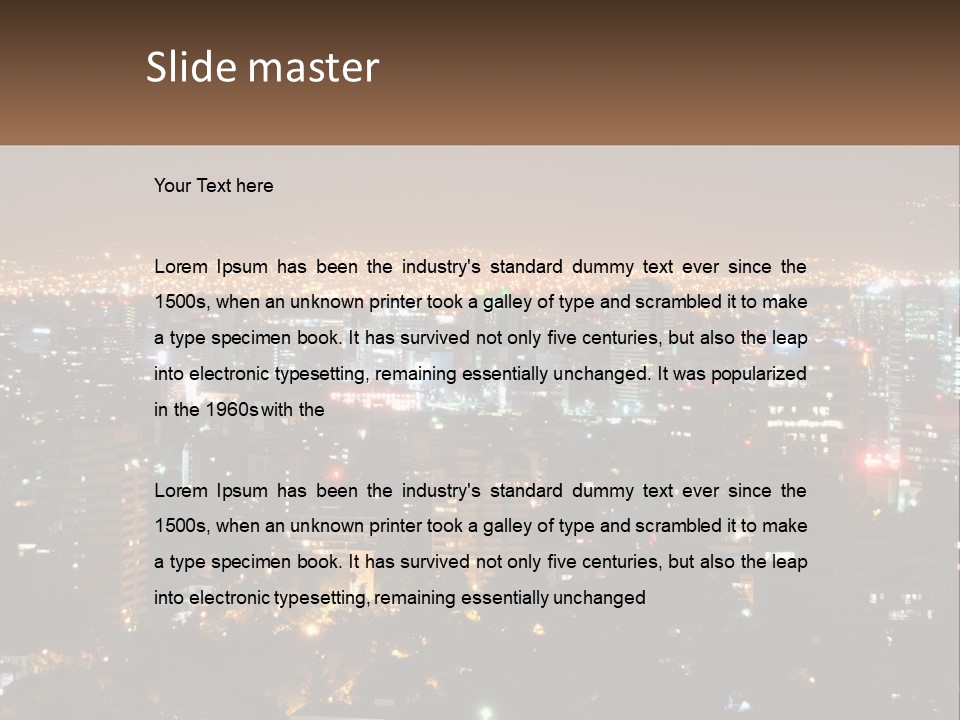 City Life Center Aerial View PowerPoint Template