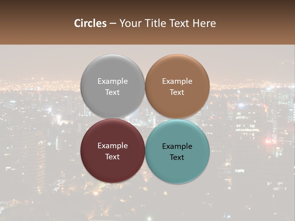 City Life Center Aerial View PowerPoint Template