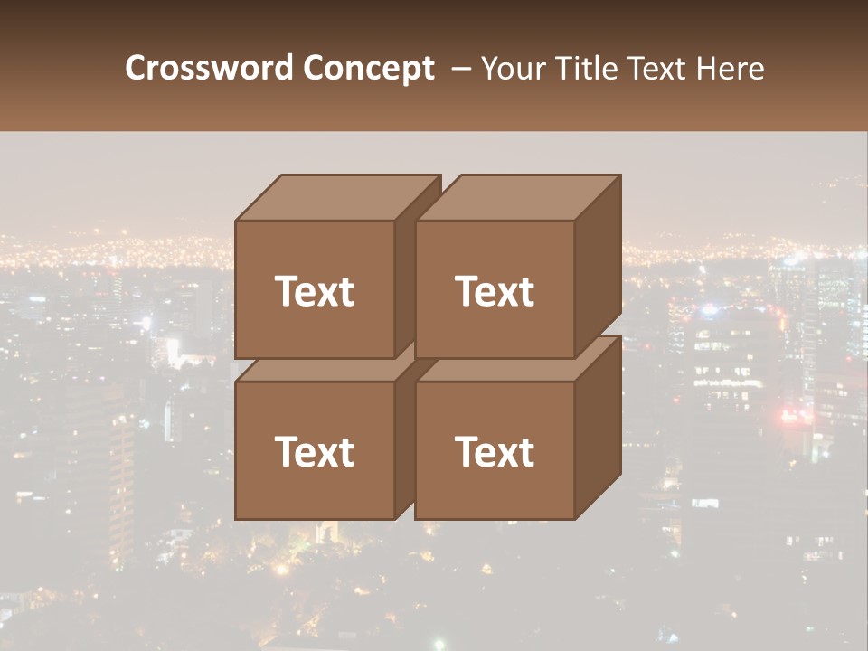 City Life Center Aerial View PowerPoint Template