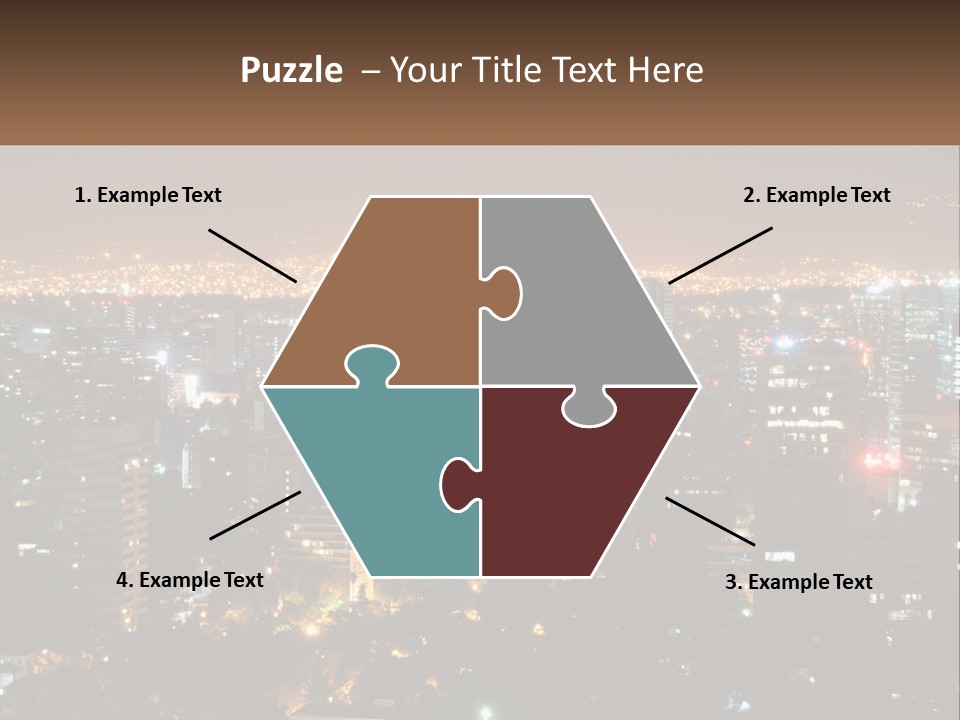 City Life Center Aerial View PowerPoint Template