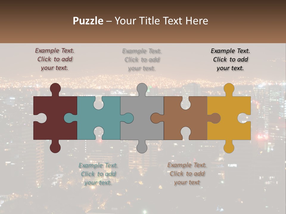 City Life Center Aerial View PowerPoint Template