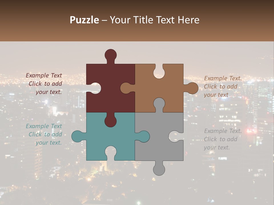 City Life Center Aerial View PowerPoint Template