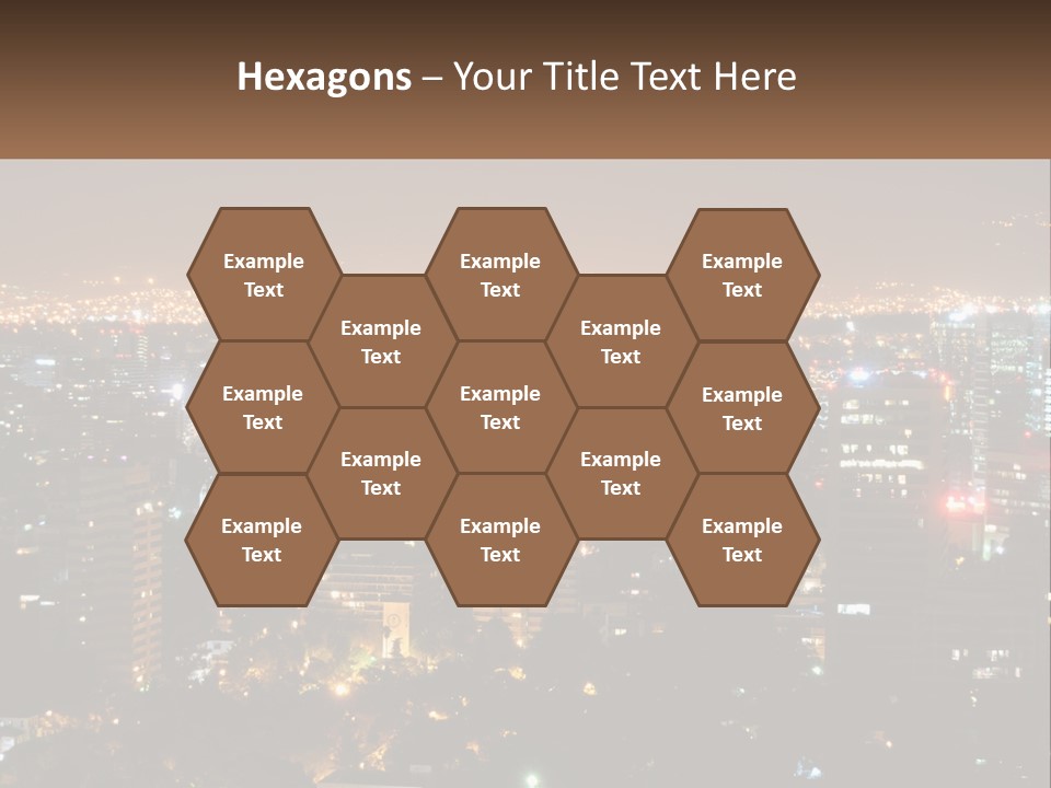 City Life Center Aerial View PowerPoint Template