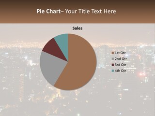 City Life Center Aerial View PowerPoint Template