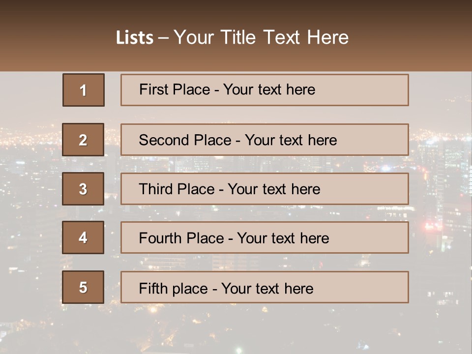 City Life Center Aerial View PowerPoint Template