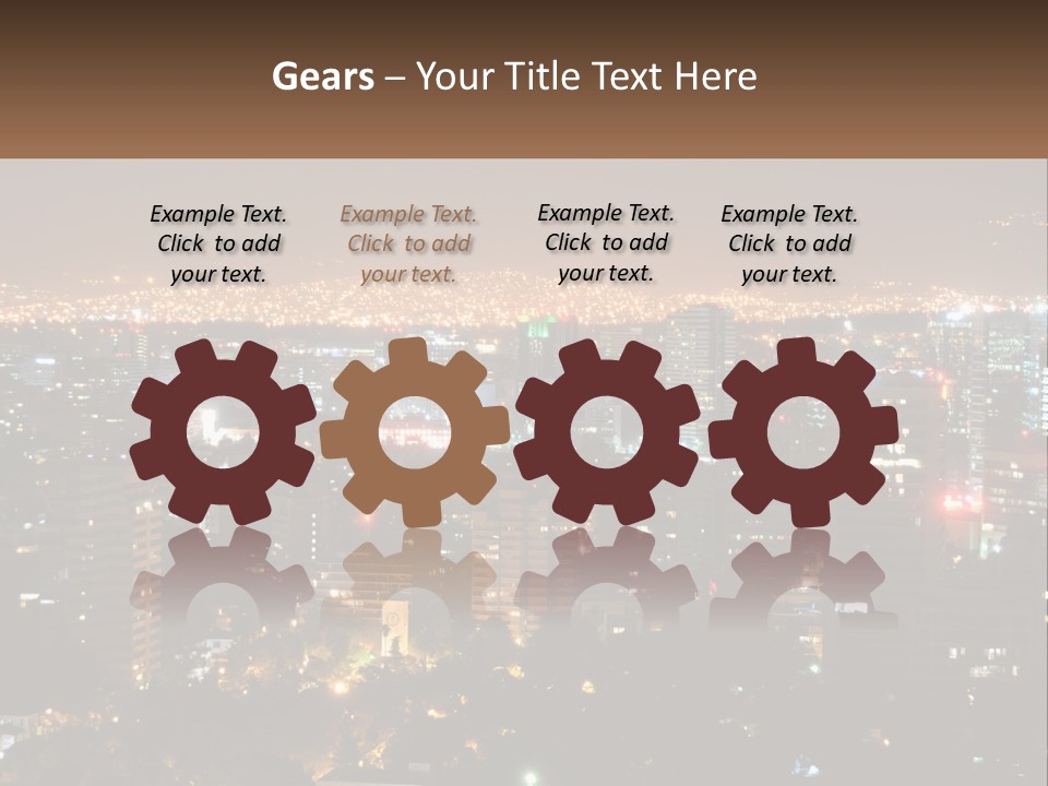 City Life Center Aerial View PowerPoint Template