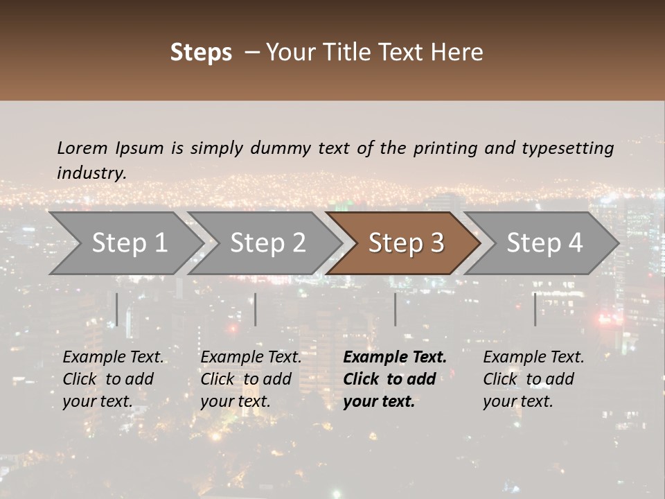 City Life Center Aerial View PowerPoint Template