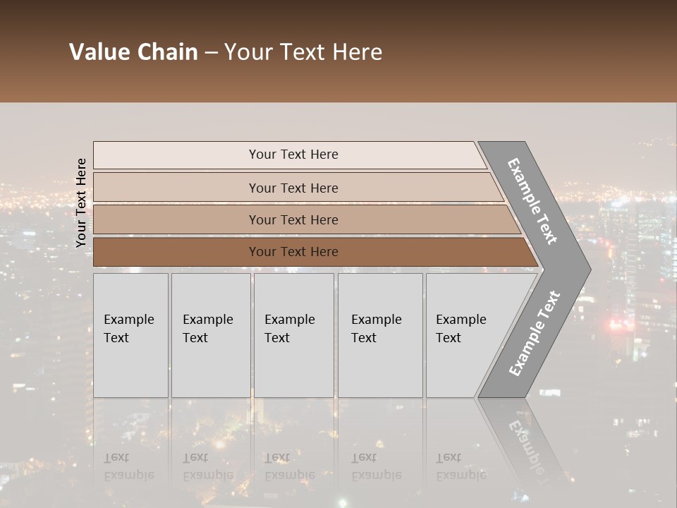 City Life Center Aerial View PowerPoint Template