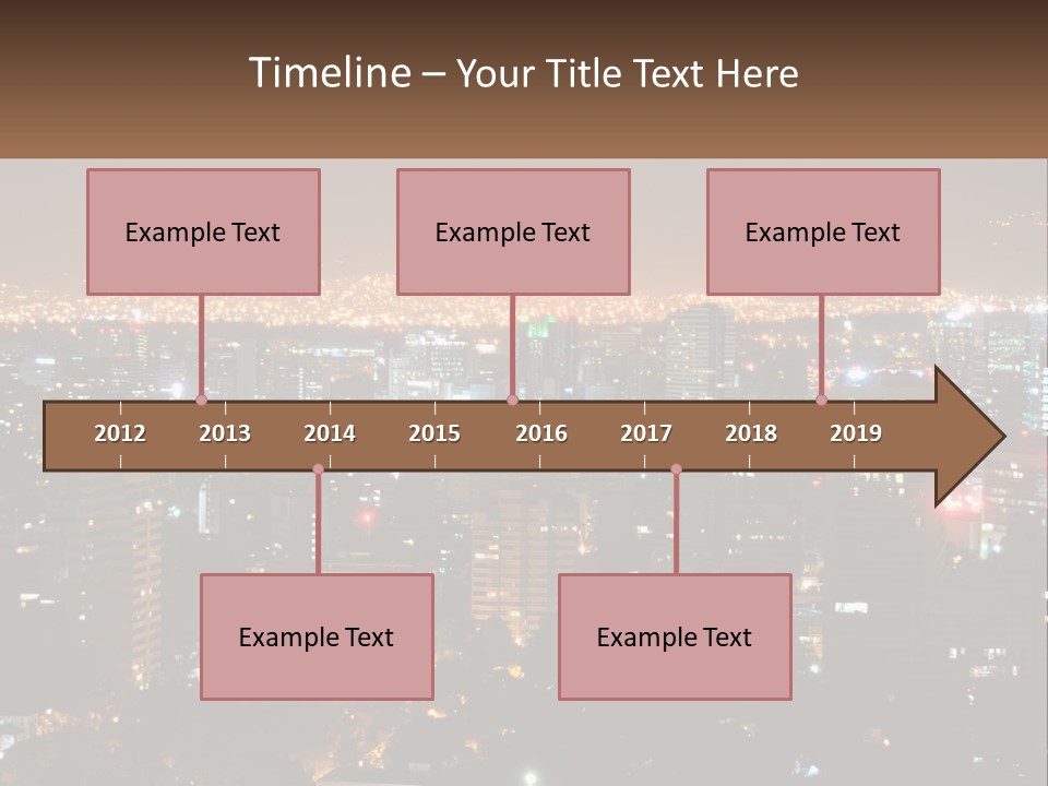 City Life Center Aerial View PowerPoint Template