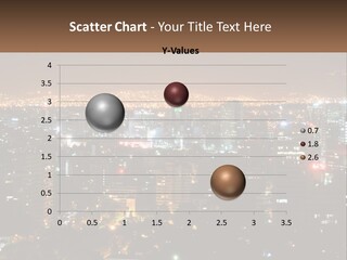 City Life Center Aerial View PowerPoint Template