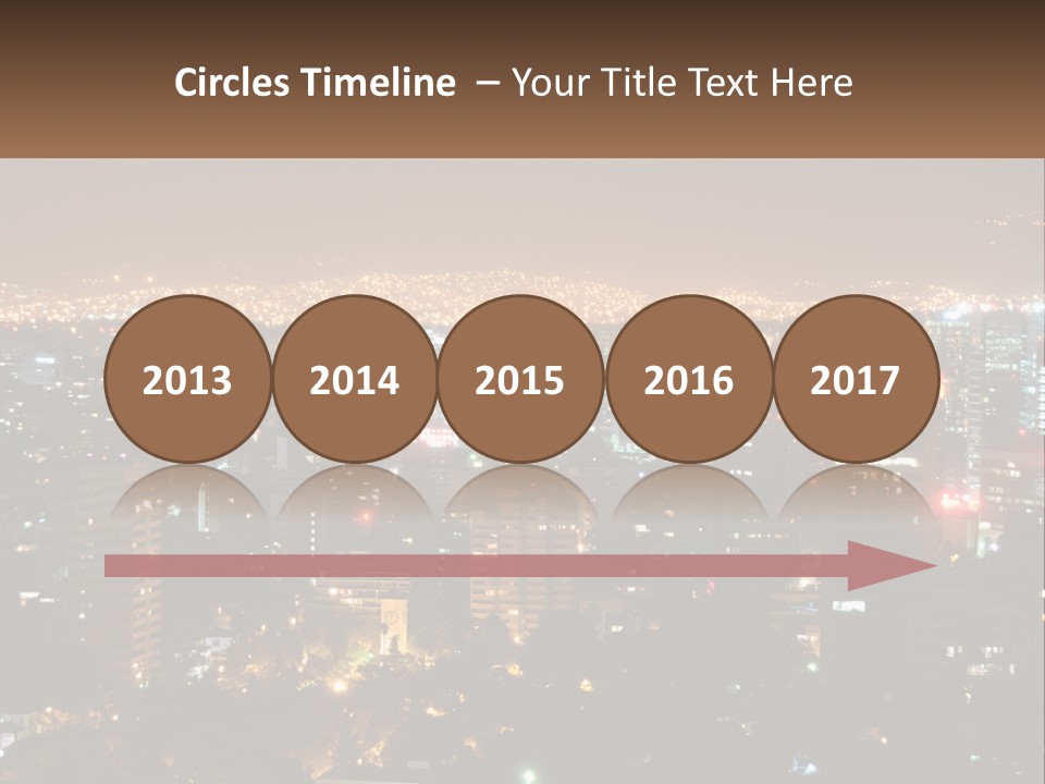 City Life Center Aerial View PowerPoint Template