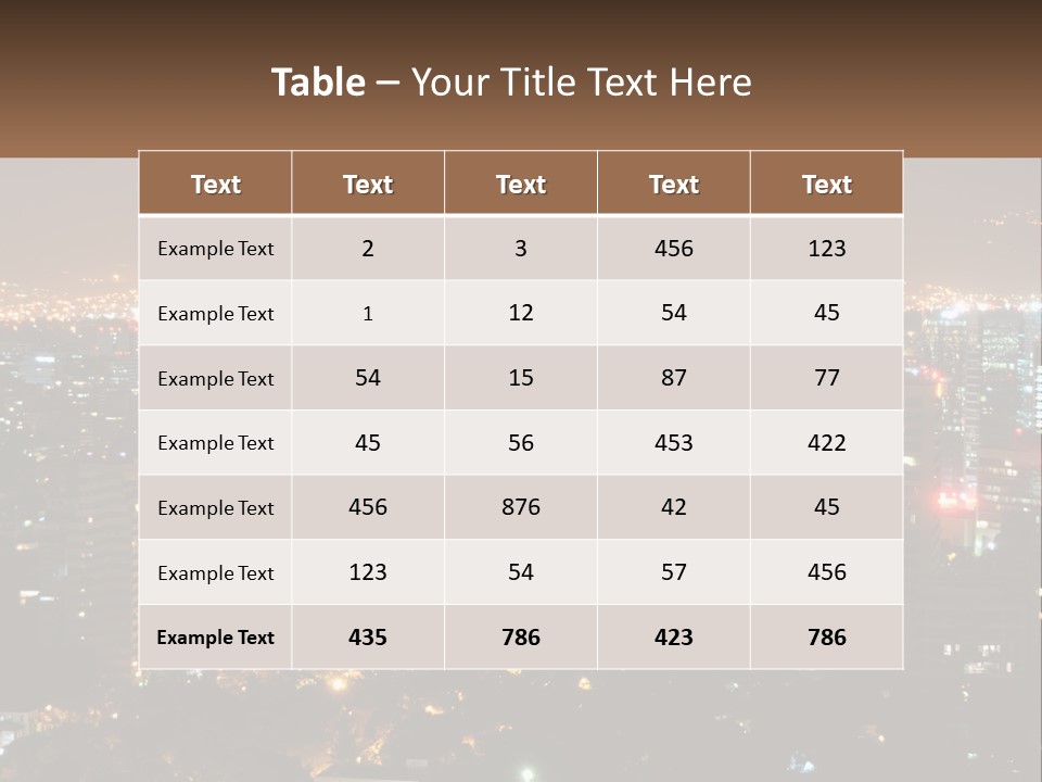 City Life Center Aerial View PowerPoint Template