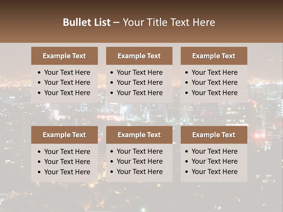 City Life Center Aerial View PowerPoint Template