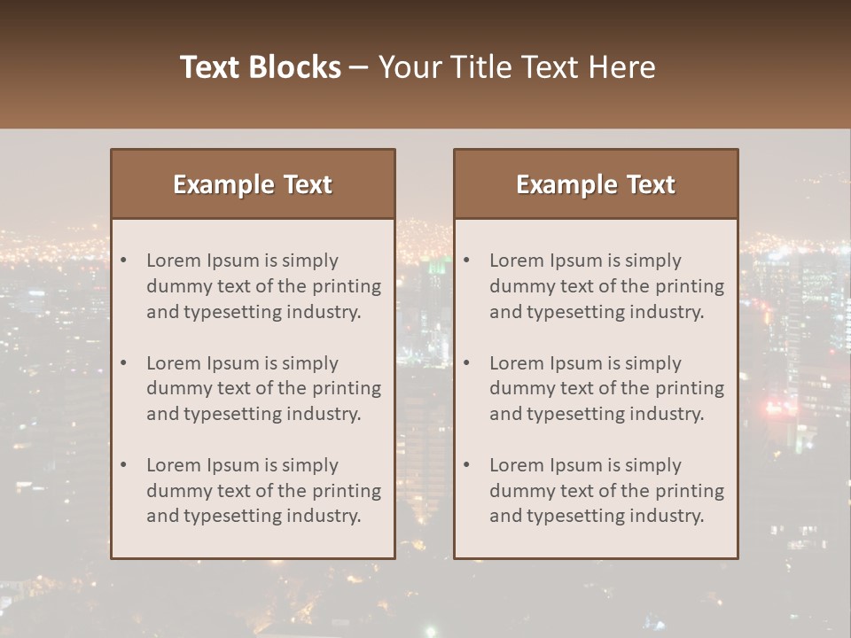 City Life Center Aerial View PowerPoint Template