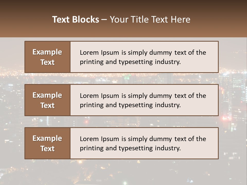 City Life Center Aerial View PowerPoint Template
